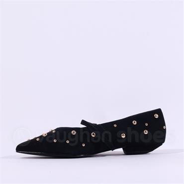 Pedro Anton Barcelona Studded Pump Strap - Black Suede